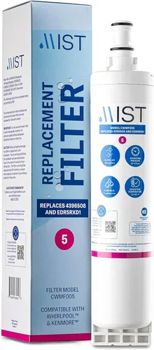 Mist Reemplazo de filtro de agua 4396508 y EDR5RXD1, modelos de Whirlpool compatibles: 4396508, 4396510, Filtro 5, PUR W10186668, NLC240V, Kenmore