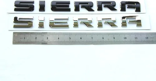 Miniatura 4 de Yoaoo Paquete de 3 placas de identificación de Sierra de color negro OEM, insignias brillantes compatibles con 2500Hd 3500Hd Sierra