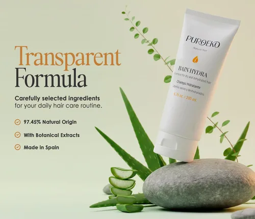 Miniatura 6 de Bain Hydra Champú Orgánico Hidratante para cabello seco con ligera hidratación Champús suaves para suavidad y brillo Champú hidratante de uso