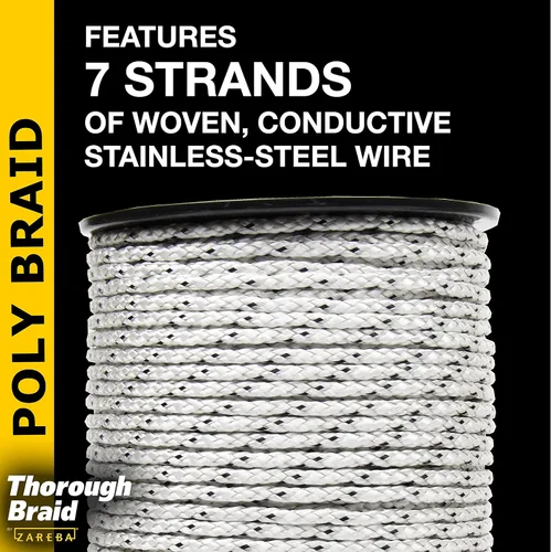 Miniatura 4 de Zareba ThoroughBraid PB600W7-Z - Alambre de polietileno de alta resistencia para valla eléctrica, suministros de esgrima agrícola, PB600W7-Z