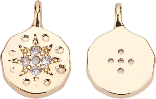 Miniatura 13 de BENECREAT Colgantes de latón chapado en oro de 18 quilates para collar y aretes, Latón, Latón Mariposa