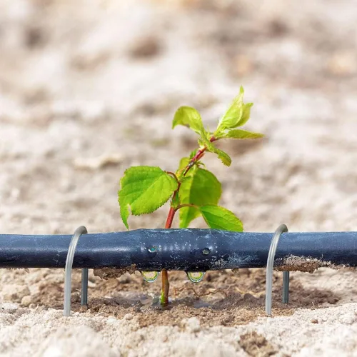 Miniatura 3 de Paquete de 150 estacas de jardín galvanizadas de 6 pulgadas, grapas de jardín, pasadores de césped resistentes, estacas de valla antioxidantes