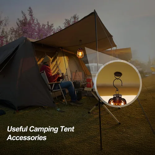Miniatura 3 de Ganchos magnéticos fuertes para camping, accesorios de tienda de campaña, 2 ganchos magnéticos con 2 ganchos en S para tienda de campaña, colgador