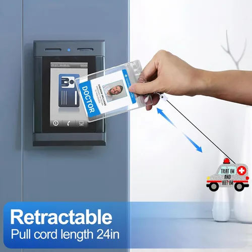 Miniatura 6 de Plifal Soporte retráctil con clip de identificación para enfermera, enfermería, tarjeta de identificación, linda ambulancia, asistente médico