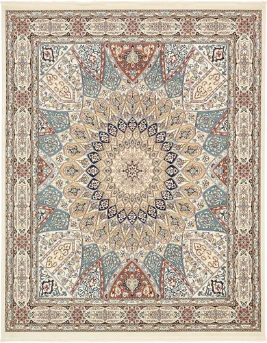 Miniatura 3 de Unique Loom Colección Narenj - Adams - Alfombra ovalada (2 pies 2 pulgadas x 3 pies 1 pulgada, color azul/borgoña)
