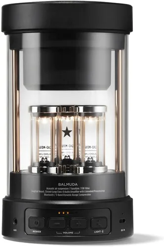 Miniatura 7 de BALMUDA El altavoz Altavoz Bluetooth portátil Sonido de cristal 3D y espectáculo de luz LED Recargable USB-C 3 modos de luz: vela