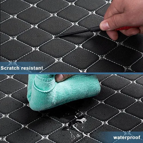 Miniatura 3 de Alfombrillas personalizadas para automóvil, cobertura completa 3D, protección para todo tipo de clima, de cuero, para piso delantero y trasero