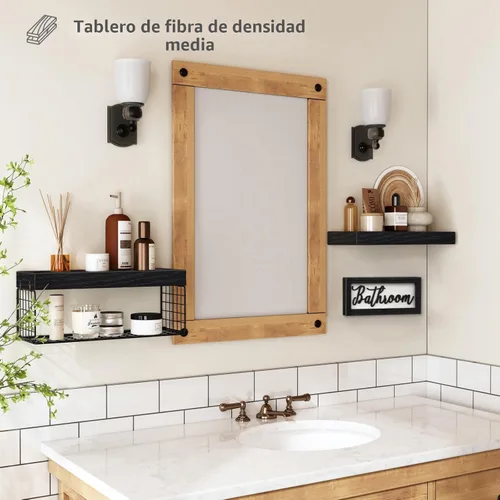 Miniatura 5 de QEEIG Estantes de baño sobre el inodoro - Almacenamiento de papel montado en la pared, decoración de granja, decoraciones estéticas, letrero C.