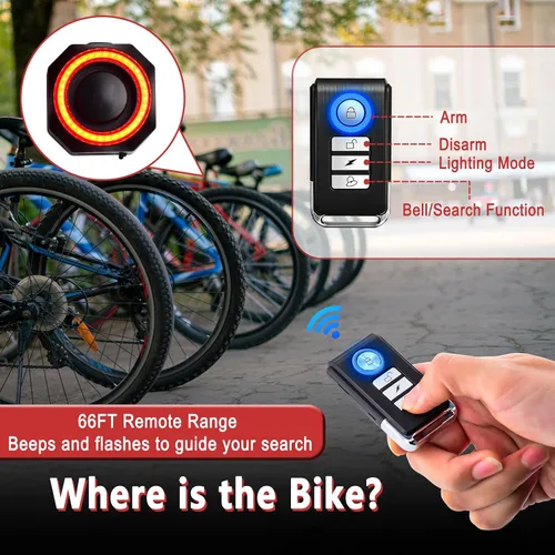 Miniatura 6 de USUPERINK Turn Signals for Ebike, Bike Turn Signals, Bike Blinkers Front and Back, Bike Tail Light USB Rechargeable with Horn, IP65 Waterproof
