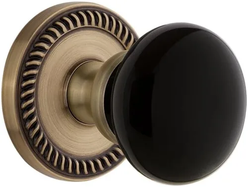 Grandeur Hardware 852756 Carre' - Plato alto con perilla Lyon Privacidad, tamaño del fondo: Na, latón de por vida Vintage Brass