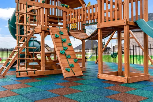 Miniatura 3 de Playsafer Elevate Azulejos de goma – Azulejos de seguridad de alta densidad entrelazados de alta densidad de 2 pulgadas de grosor para parques