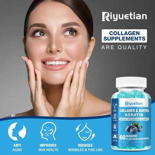 Miniatura 4 de Gomitas de biotina de 15000 mcg con colágeno para adultos, mujeres y hombres - Gomitas para cabello, piel y uñas con biotina - Colágeno para mujer