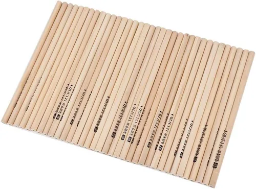 Miniatura 2 de 50pcs lápiz de escritura de grafito de madera ambiental 2b (triángulo 2B)
