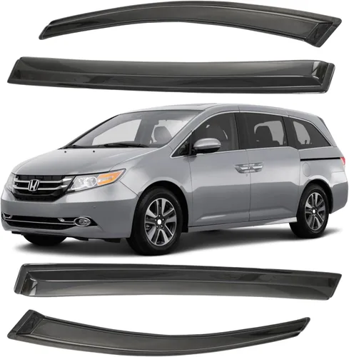 Miniatura 150 de Viseras para ventanas para Mazda 3 Sedán 4 puertas 2004 2005 2006 2007 2008 2009 estilo JDM Mugen, deflector de viento, protector solar y de lluvia