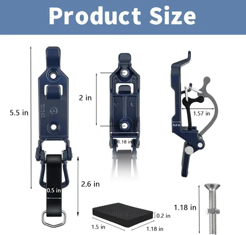 Miniatura 4 de 2 piezas de soporte para palas para portaequipajes de techo, equipo todo terreno, soporte para Rotopax, soporte para palas para camiones, soporte