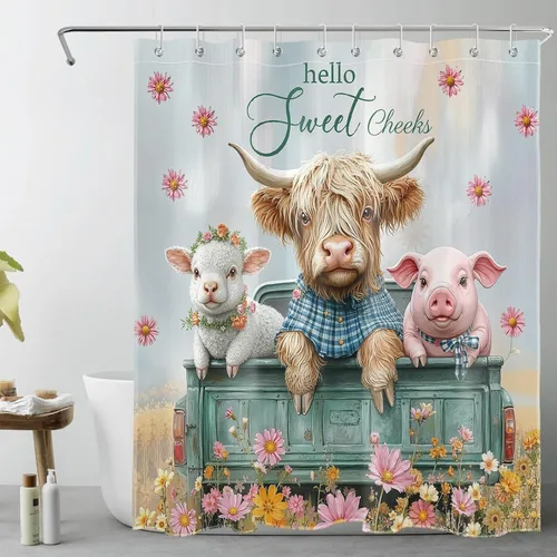 Miniatura 36 de LB Get Naked - Cortina de ducha pequeña de 48 x 68 pulgadas, forro de cortina de ducha de tamaño medio azul y rosa, cortinas de ducha estrechas