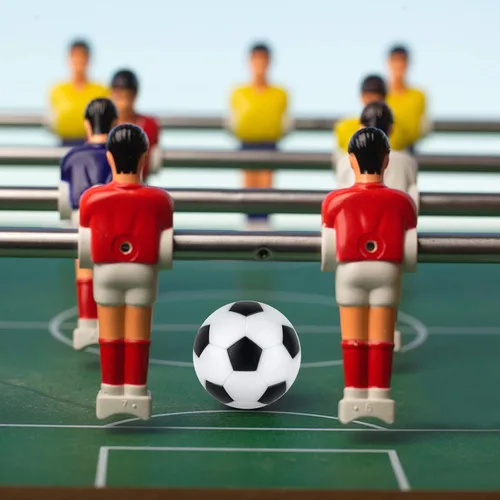 Miniatura 7 de Coopay 18 pelotas de futbolín de 1.28 pulgadas (1.260 in), pelotas de repuesto de fútbol de mesa, multicolor, con una bolsa de cordón negro