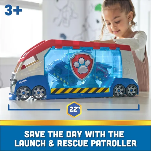 Miniatura 3 de PAW Patrol, vehículo transformable PAW Patroller con lanzadores de vehículos, luces y sonidos, figura de acción de Ryder y coche todo terreno