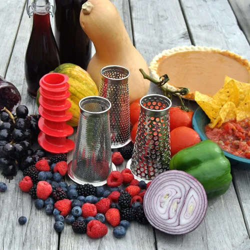 Miniatura 4 de Weston Kit de accesorios de 4 piezas para prensa de tomate y salsa, color plateado