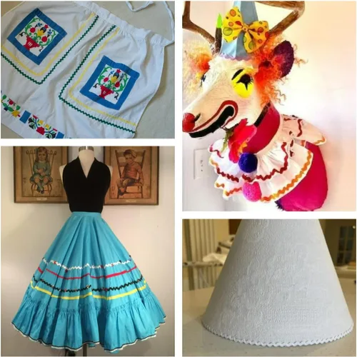 Miniatura 6 de Rick Rack - Cinta de encaje dorada de 40 yardas, ribete RIC Rac para coser ropa, envolver regalos, decoración de fiesta en el hogar Dorado