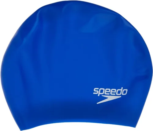 Speedo Gorro de natación de pelo largo de silicona Azul