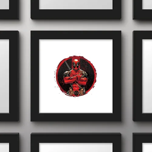Miniatura 3 de Trends International Gallery Pops Marvel Comics Deadpool - Póster de pared con insignia de brazos cruzados, 12 x 12 pulgadas, versión enmarcada