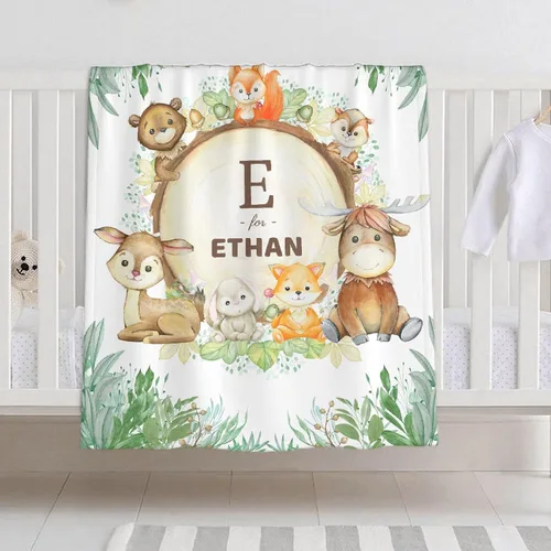 Miniatura 17 de Manta de bebé personalizada con nombre – Manta de león para niños pequeños, bebés, niños, ducha, recién nacidos – Cochecito de bebé, decoración