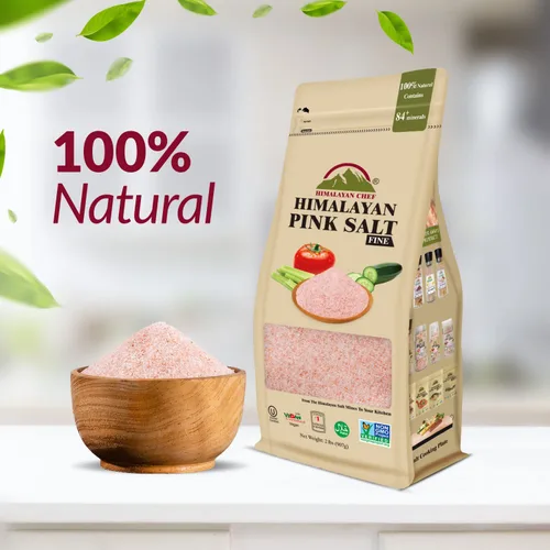 Miniatura 2 de Himalayan Chef - Sal rosa del Himalaya, grano fino, 12 libras (6 bolsas de 2 libras)
