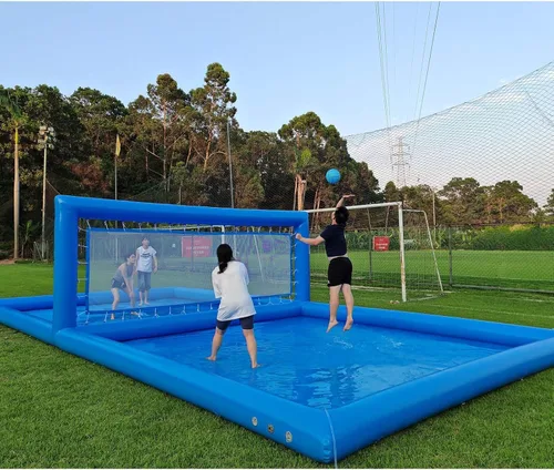 Piscina inflable de voleibol para adultos (bomba de aire de 800 W) (100% PVC) cancha de voleibol comercial al aire libre de 33 pies con bomba de