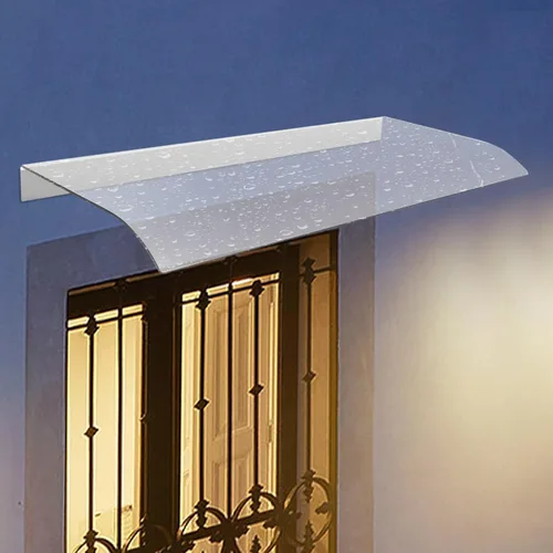 Miniatura 8 de Toldo Marquesina, Protección UV contra Lluvia y Nieve, Refugio contra la Lluvia, Cubierta Transparente Engrosada Libre de Mantenimiento, Lámina