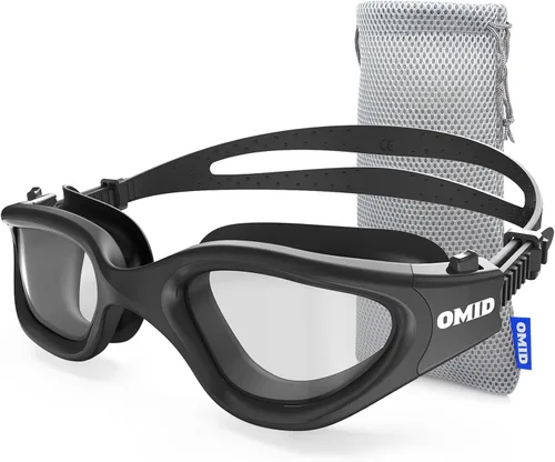 Miniatura 18 de OMID - Gafas de natación polarizadas P2, gafas antivaho para natación para hombres y mujeres adultas Marco A7-allblack Lente Plata