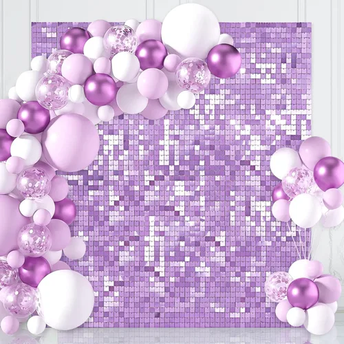 Miniatura 27 de Paneles de fondo de pared con brillo plateado de 3 pies x 4 pies con lentejuelas brillantes de discoteca, fondo de fotos para fiestas, bodas
