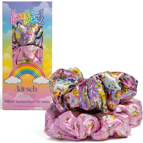 Miniatura 17 de Kitsch Coleteros de satén para mujer, sin arrugas, control de encrespamiento, más suave que la seda para todo tipo de cabello, accesorios elegantes
