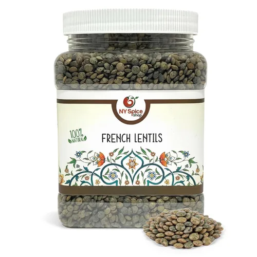 NY Spice Shop Lentejas francesas – Lentejas verdes francesas de 1.5 libras – Granos secos de lentejas – Rico en proteínas y fibra – Ideal para