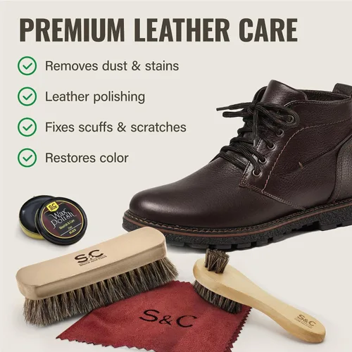 Miniatura 2 de Stone and Clark Original Shoe Polish & Care Kit - Leather Shoe Shine Kit for Men & Women