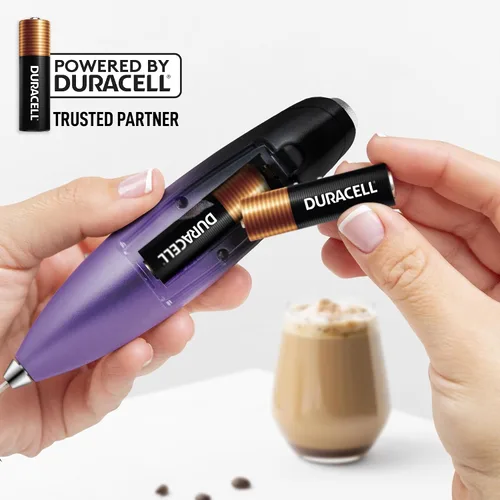 Miniatura 307 de Zulay Milk Boss Espumador de leche potente manual, hace espuma para latte, batidor para mezclar bebidas, café, miniespumador para capuchino, frappé