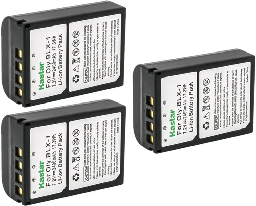 Miniatura 4 de Kastar BLX1 - Batería de repuesto para Olympus OM System BLX-1, cargador de batería de iones de litio Olympus OM System BCX-1, cámara sin espejo