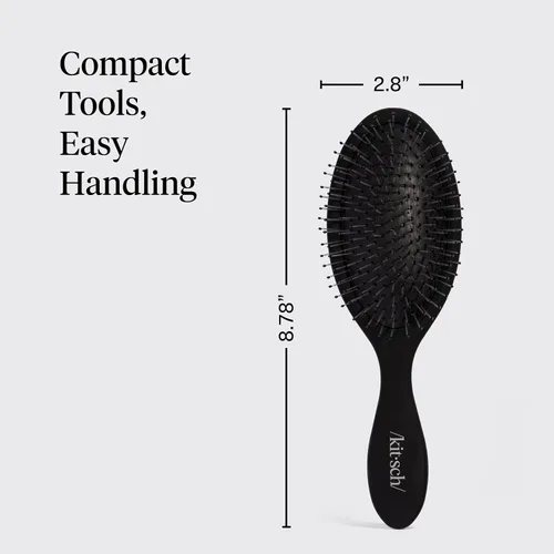 Miniatura 4 de Kitsch Cepillo desenredante para cabello húmedo y seco, cepillo flexible para mujeres, hombres y niños, cepillo desenredante para cabello rizado