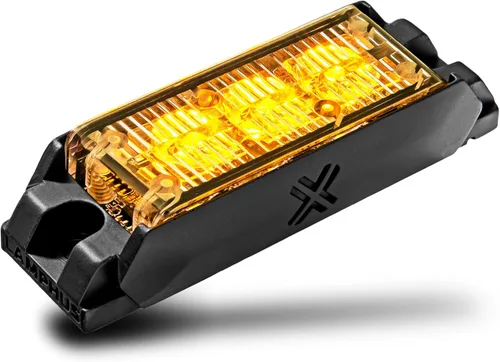 Miniatura 10 de LAMPHUS NanoFlare - Luz de advertencia estroboscópica de 5 pulgadas y 6 W, color blanco ámbar, luz de advertencia estroboscópica para parrilla