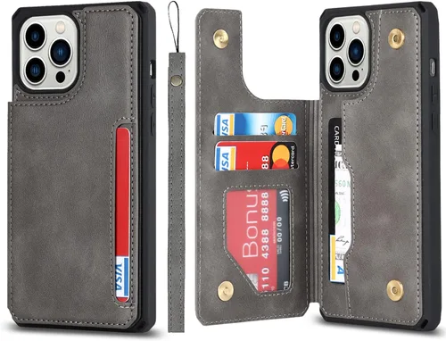 Miniatura 17 de Cavor Funda para iPhone 11 Pro Max con tarjetero, cartera con tarjetero y tarjetero para tarjetas de crédito para iPhone11ProMax