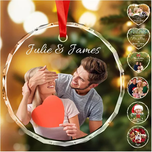 Miniatura 11 de Adornos de Navidad Personalizados Personalizados con Foto y Texto para Decoraciones de Árbol de Navidad, Regalos