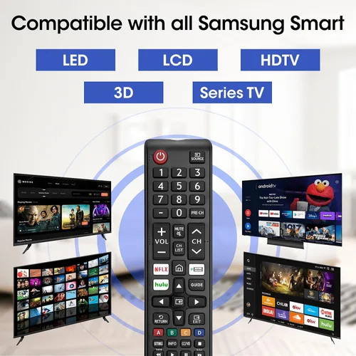 Miniatura 2 de Paquete de 3 controles remotos para todos los TV Samsung, reemplazo compatible con todos los televisores inteligentes Samsung, LCD, LED, 3D, HDTV