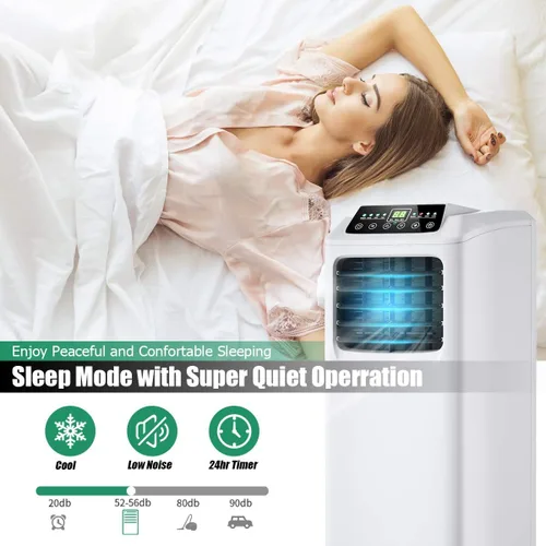 Miniatura 3 de Aire acondicionado portátil fácil de enfriar unidad de aire acondicionado 3 en 1 con deshumidificador, modos de ventilador, control remoto, kit