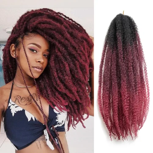 Miniatura 21 de Cabello trenzado Marley Twist de 18 pulgadas, extensiones sintéticas suaves, esponjosas y versátiles para estilos de aspecto natural, perfecto