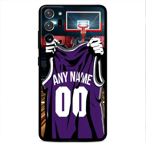 Miniatura 32 de Nombre y número personalizados, camiseta de baloncesto de Los Ángeles, funda de silicona líquida para Samsung Galaxy Note 20/20 Ultra 10 Pro Note 9