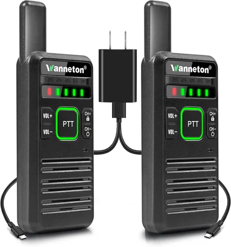 Miniatura 9 de Walkie talkies RT22pro Walkie Talkies inalámbricos de copia de frecuencia recargable para adultos, walkie talkies 4 unidades de largo alcance