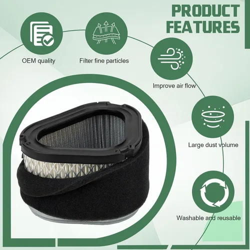 Miniatura 5 de 1208314 M92359 Filtro de aire para John Deere 1208305 GT225 LT155 AM123553 GY20574 AM121608 STX38 STX30 LX172 LT133 LT150 LX255 para Comando Kohler