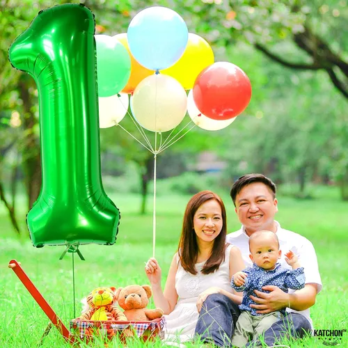 Miniatura 506 de KatchOn, Globo grande azul número 2 de 40 pulgadas Decoraciones de cumpleaños de Baby Shark para niño de 2 años Globo azul número 2 Globo