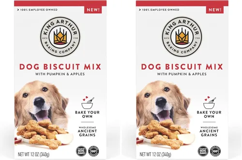 Miniatura 8 de King Arthur Mezcla de galletas para perros, calabaza y manzana, golosinas caseras para perros, 12 onzas