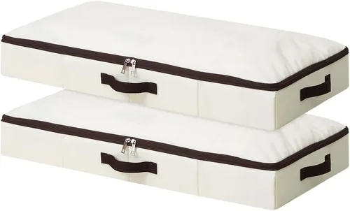 Miniatura 8 de AMJ Cesta de almacenamiento plegable debajo de la cama [2 unidades] con tela duradera para ropa, zapatos, juguetes, mantas, cubos organizadores
